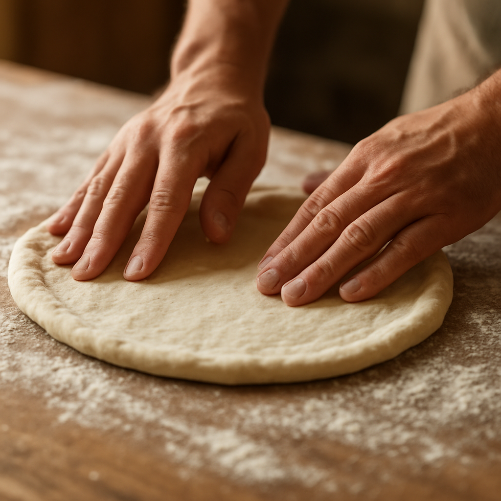 Préparation de la pâte à pizza artisanale