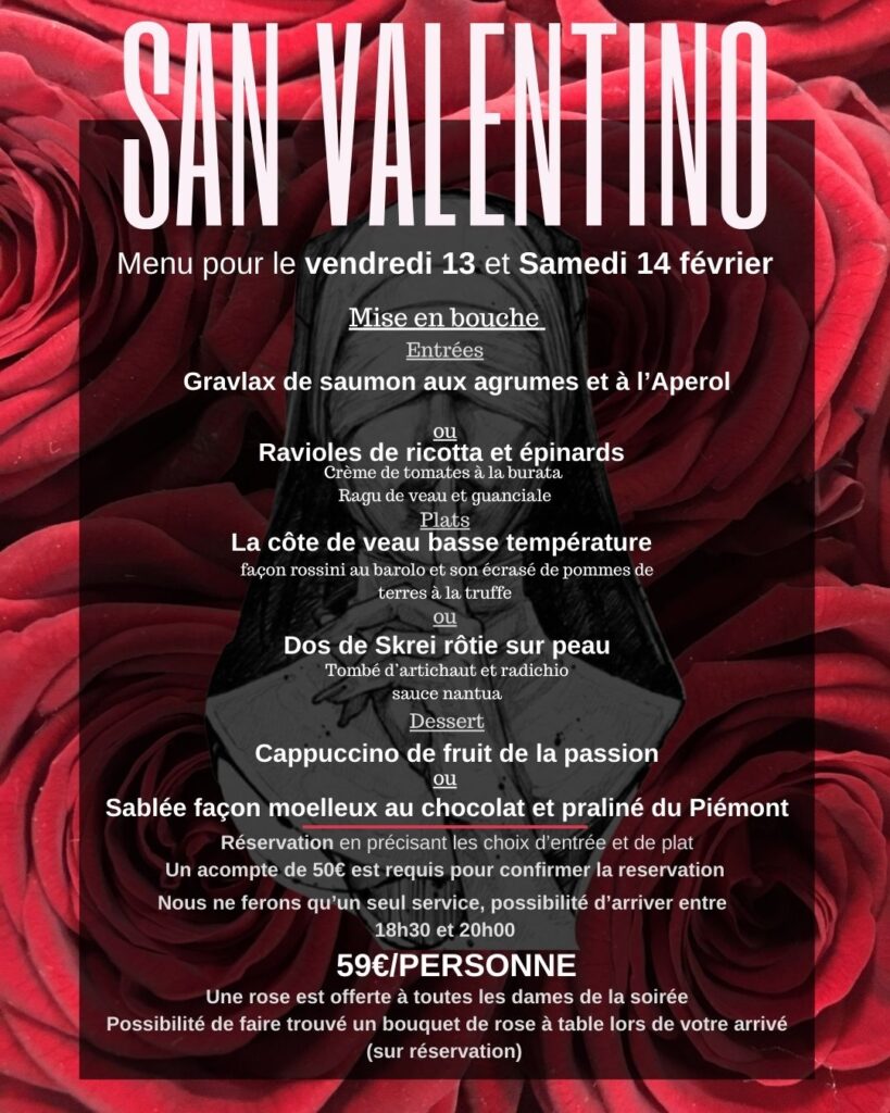 Menu Saint Valentin